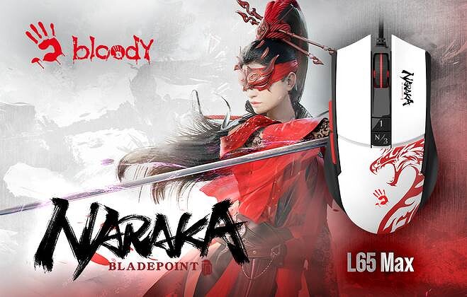 Игровая мышь L65 Max в стиле коллекции Bloody х Naraka